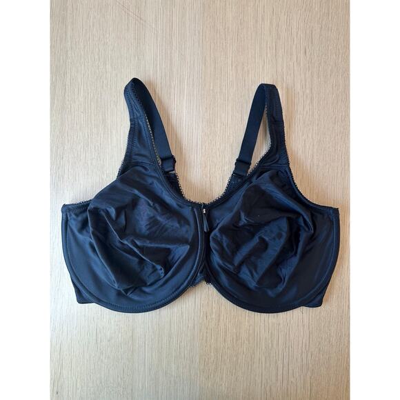 Wacoal Perfect Primer Full Figure Unlined Underwire black Bra 42DDD 855213 - Picture 2 of 5